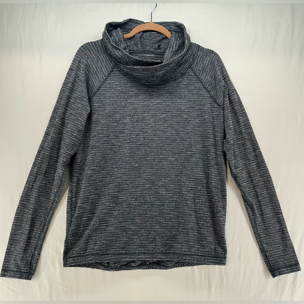 Lululemon Womens Pullover Healthy Heart Athleisure Coco Pique Black Size 6 or 8‎